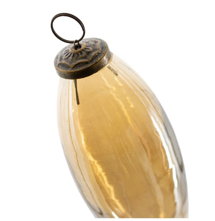Kerstbal glas goud glans