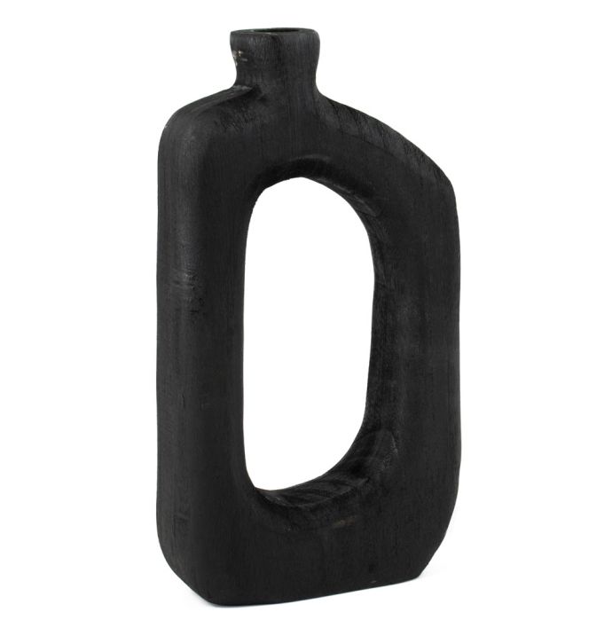 Houten donut vaas