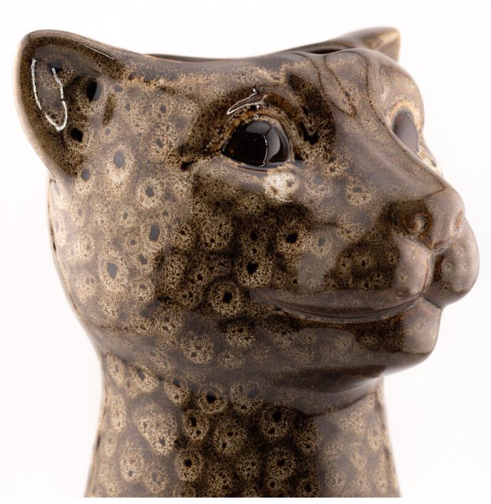 Aardewerk vaas luipaard speckled
