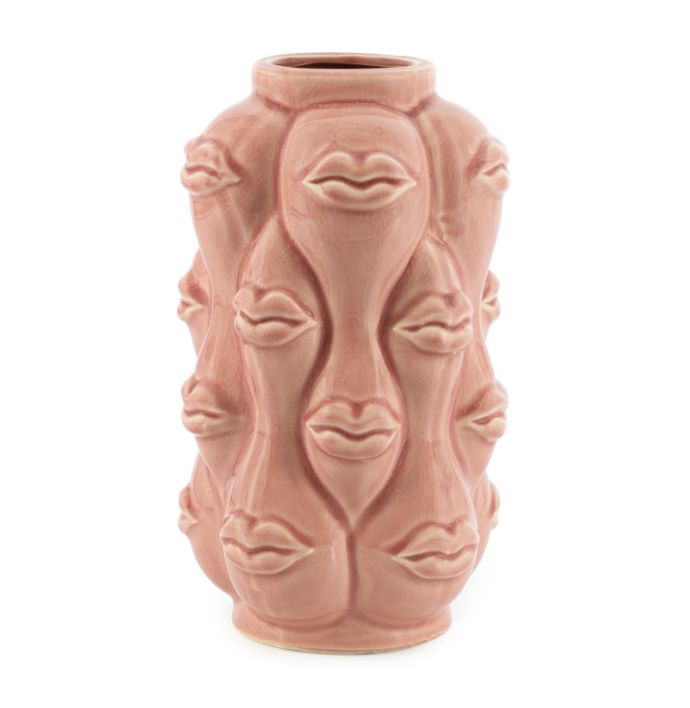 Aardewerk vaas Lips roze