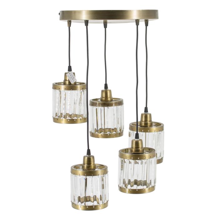 Hanglamp rond 5 bollen