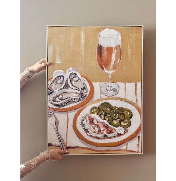 Schilderij met frame oesters
