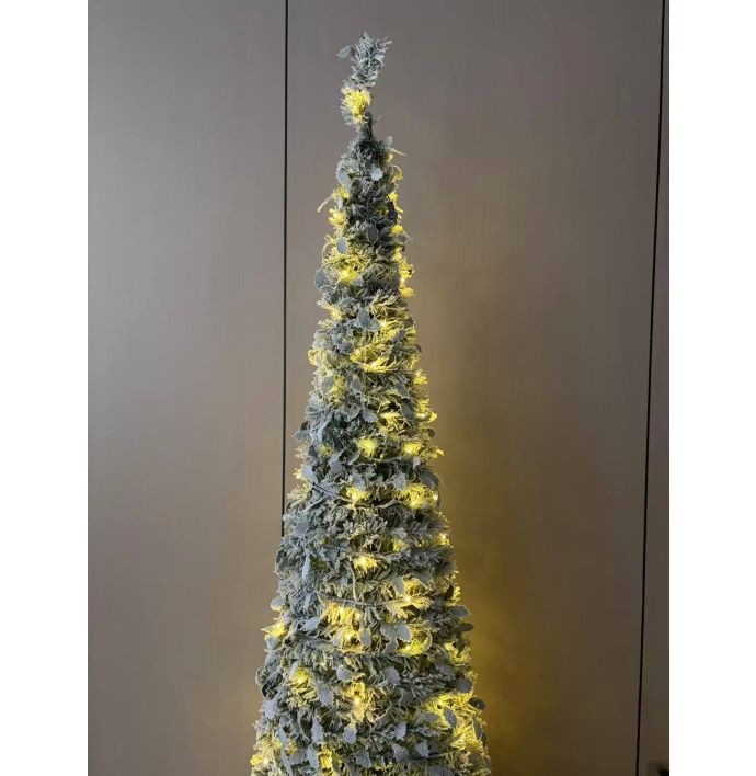 Opvouwbare kerstboom Tinsel met verlichting L