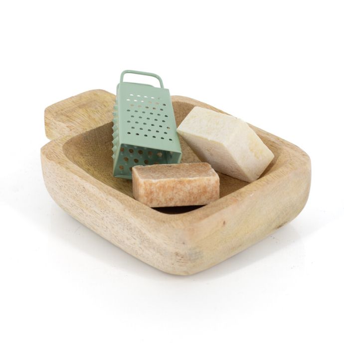 Houten tray met handvat