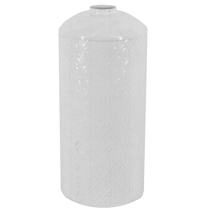 Metalen vaas white marble
