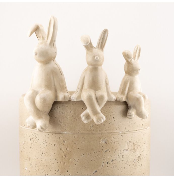 Aardewerk ornament bunny zittend M wb