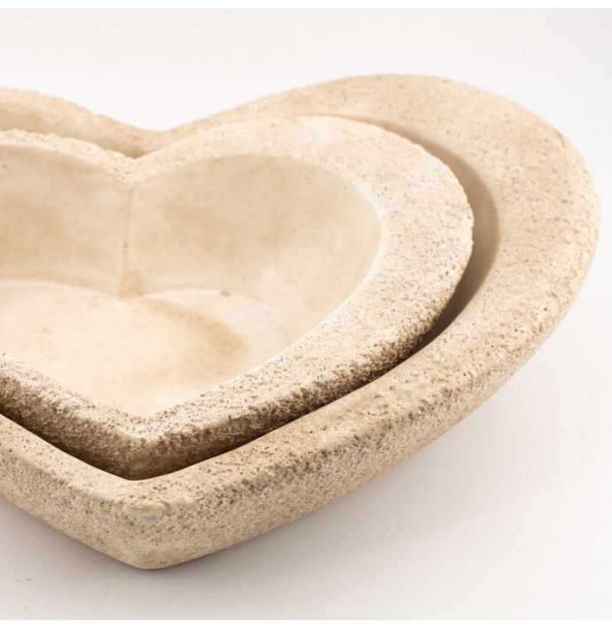 Aardewerk plateau heart S wb