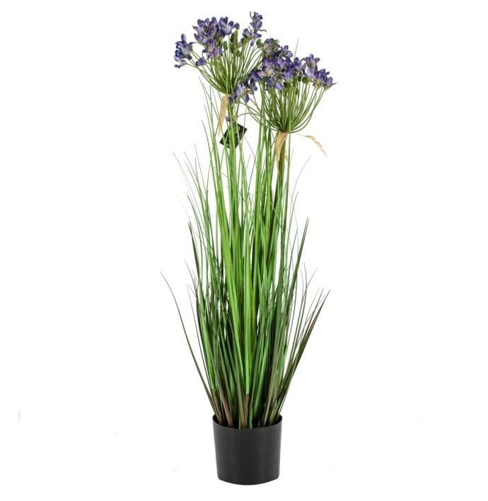 Kunstplant gras allium 80cm