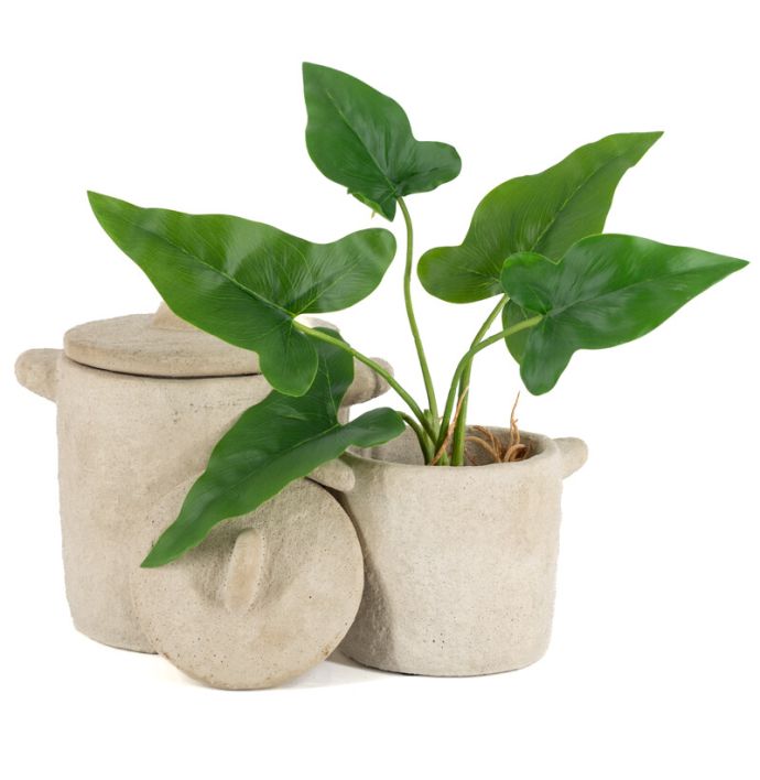Aardewerk jar Tierra beige L wb