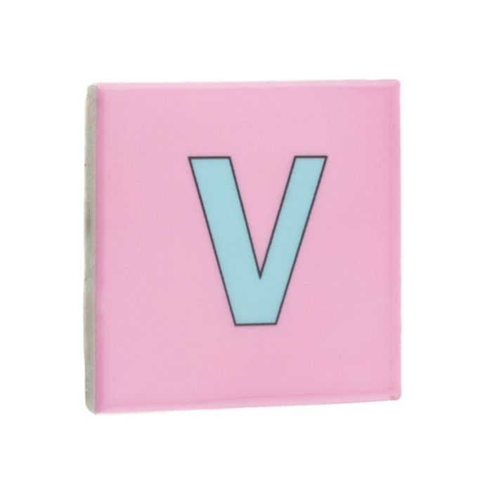 Alfabet tegeltje letter V