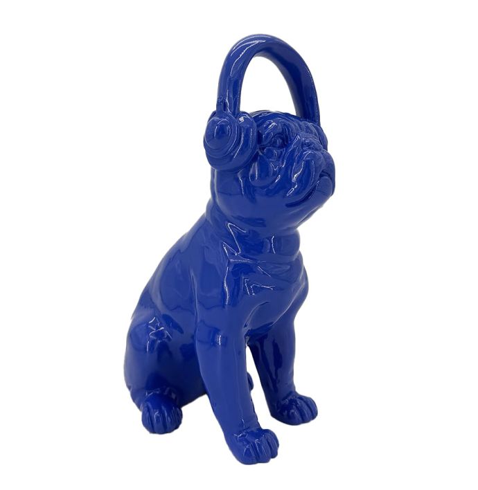 Ornament bulldog Beat blauw