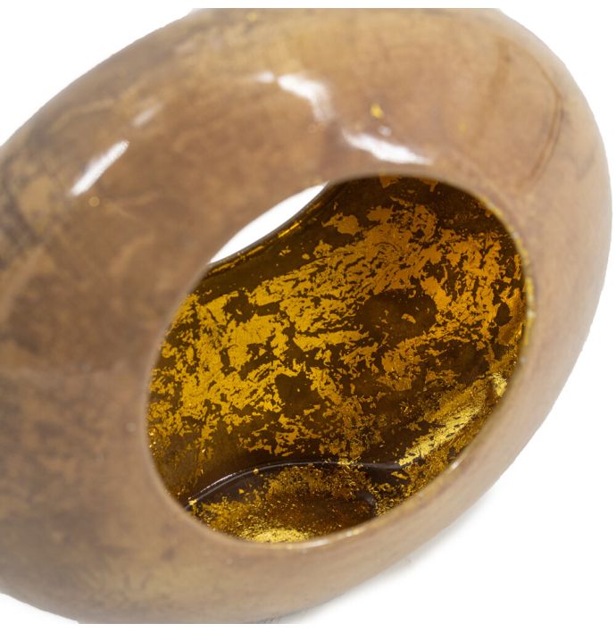 Standing egg windlicht peach