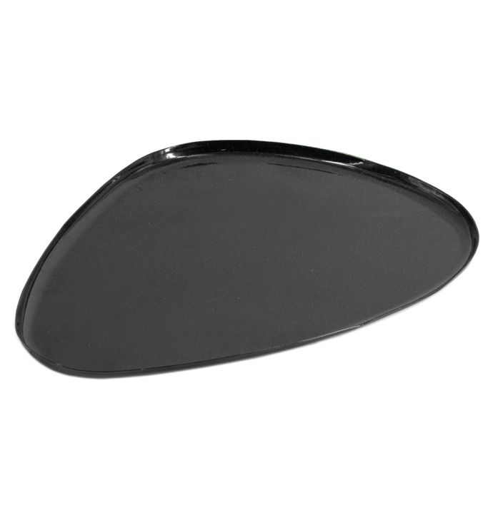 Metalen tray organisch black marble