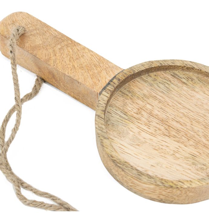 Houten schaaltje met hengsel