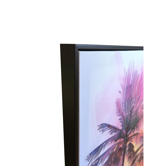 Schilderij palm pink 60x80cm