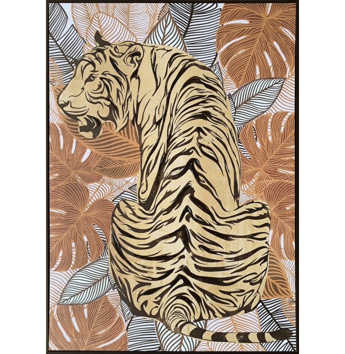 Schilderij tijger jungle 60x80cm