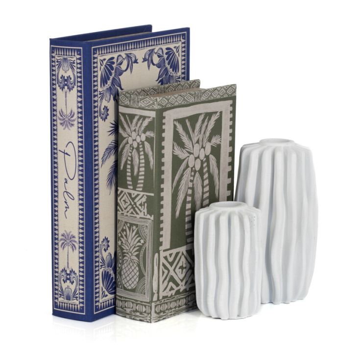 Opbergboek Blue Palm 26x17cm
