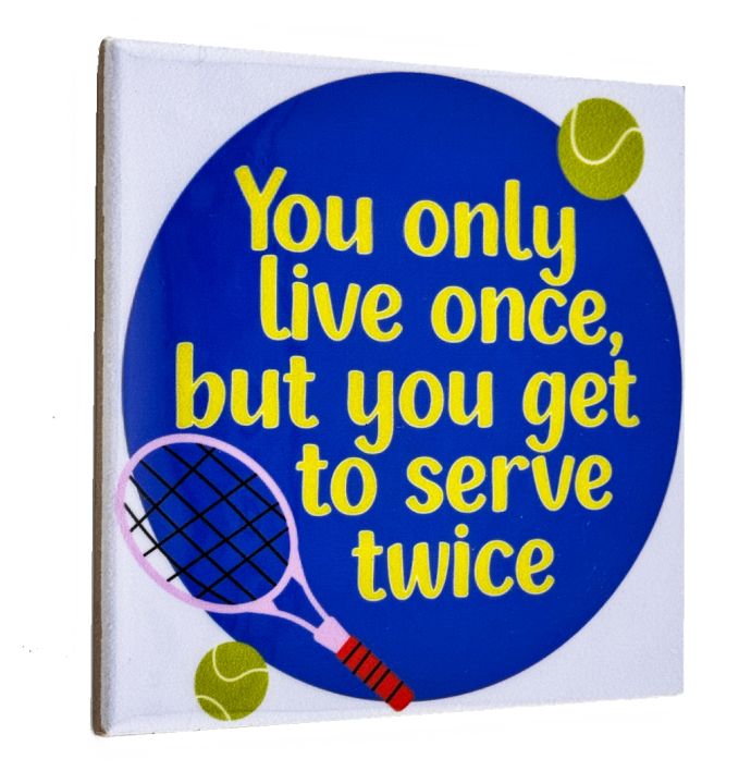 Tegeltje Tennis you get to serve twice