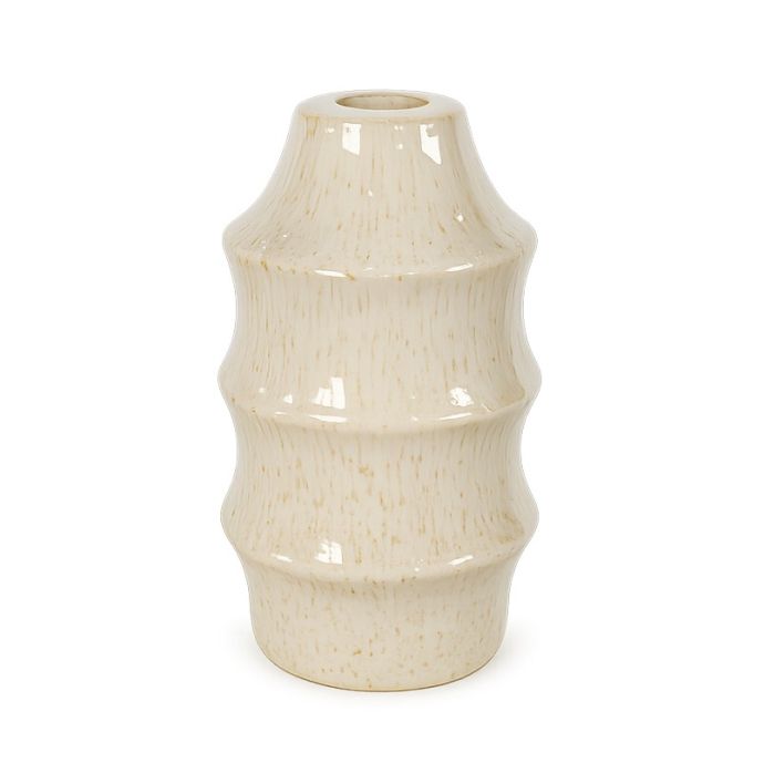 Aardewerk vaas Filo beige