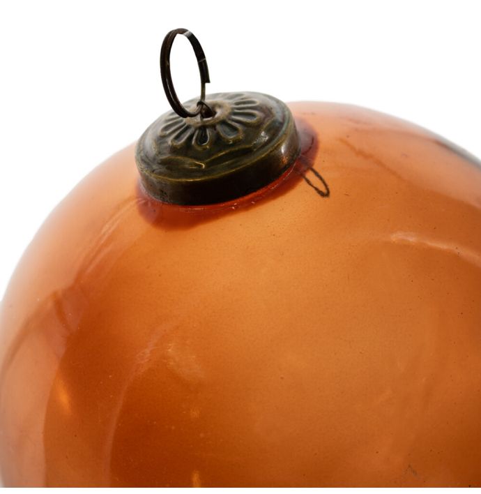 Kerstbal glas amber