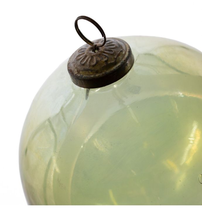 Kerstbal glas oil green