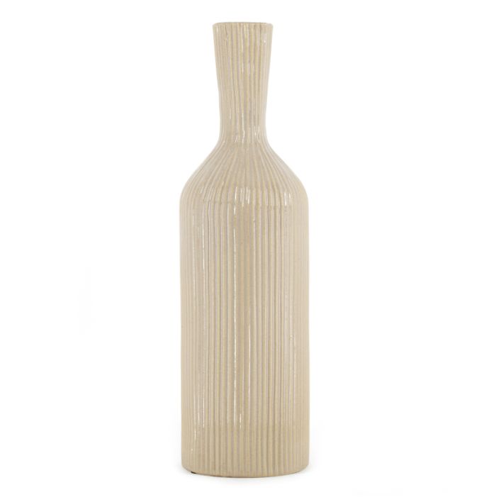 Aardewerk vaas Conic M beige
