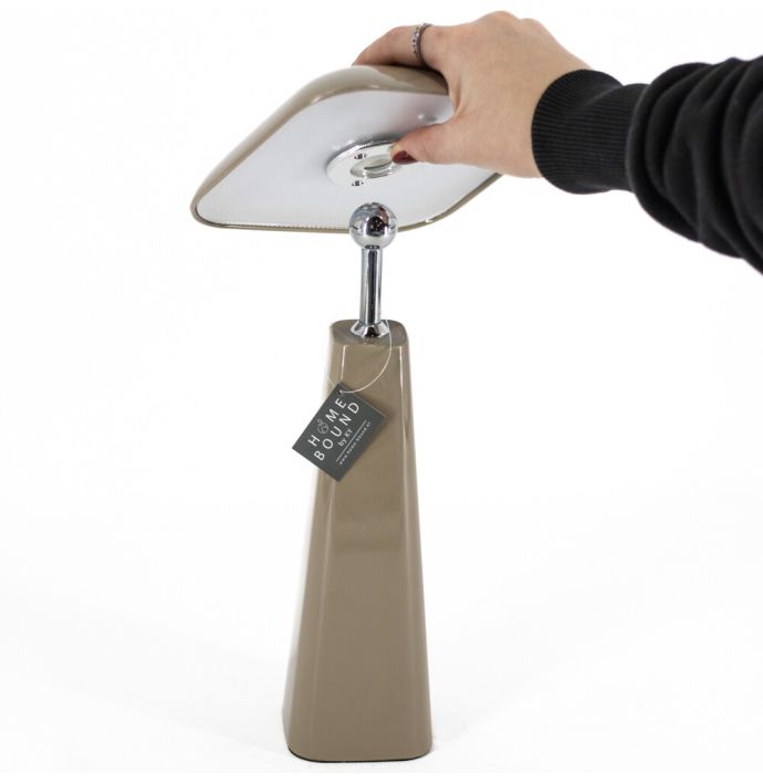 Bureaulamp Piazza LED op accu taupe