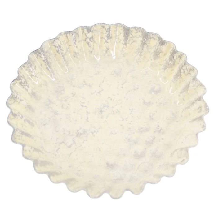 Metalen schaaltje honeycomb white