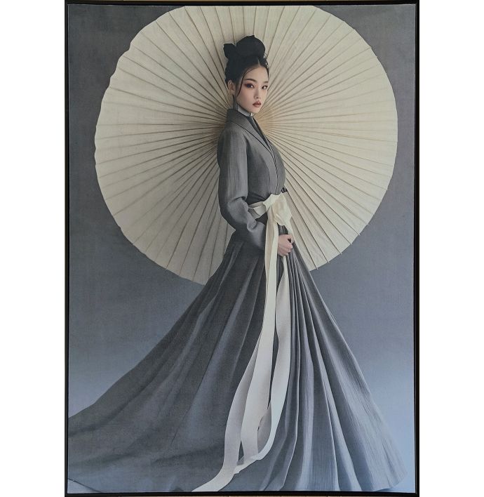 Schilderij velvet Geisha 60x80cm