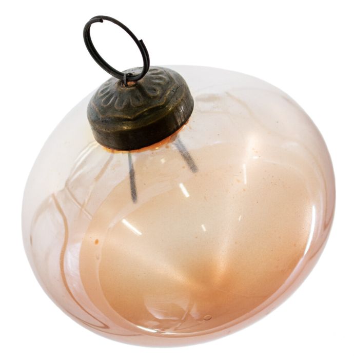 Kerstbal glas roze