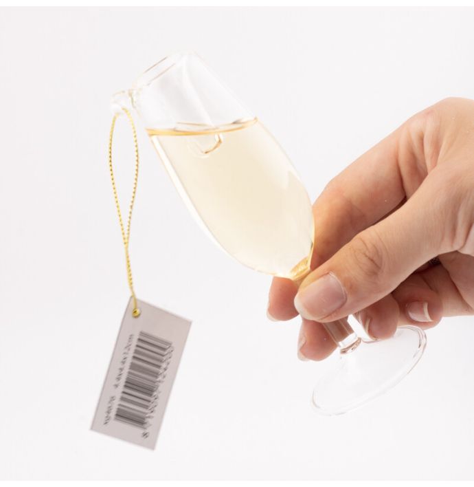 Kerstbal Champagne - 12cm
