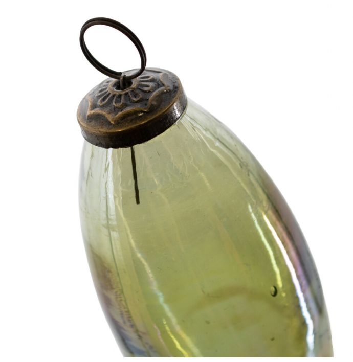 Kerstbal glas oil green