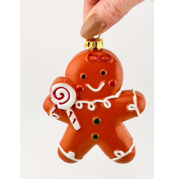 Kerstbal Hanger Gingerbread poppetje