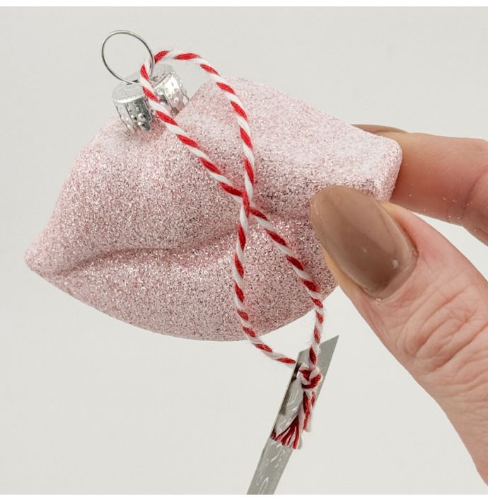Kerstbal Hanger Lips