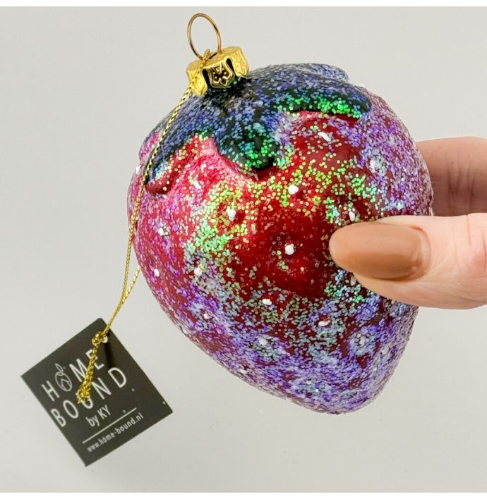 Kerstbal Hanger Aardbei
