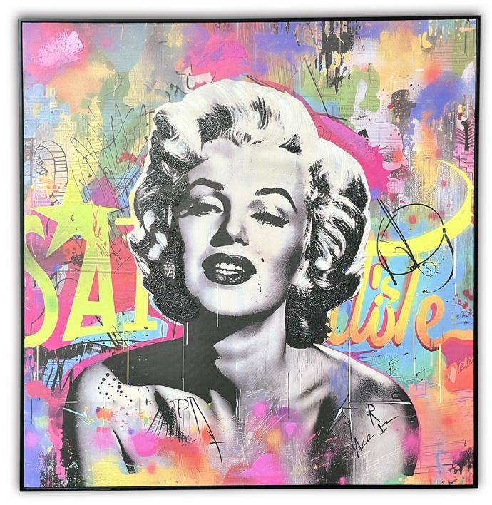Schilderij popart marilyn monroe 90x90cm