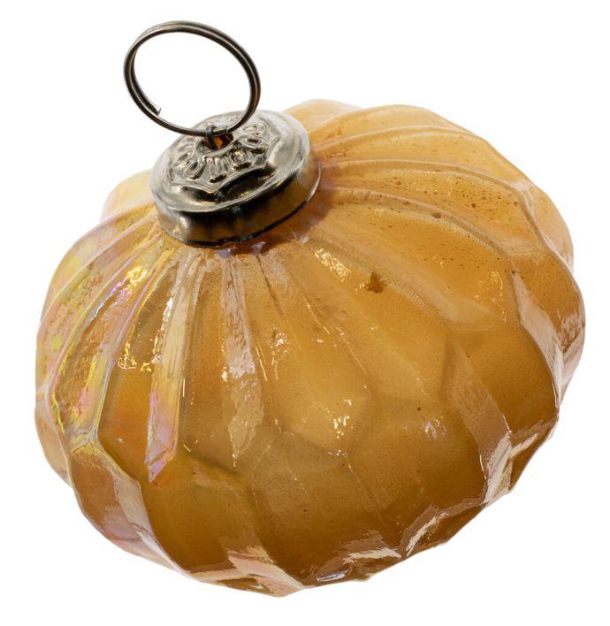 Kerstbal - Orange Lustre - Glas
