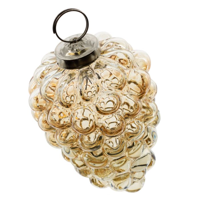 Kerstbal Bolletjes - Oranje - 10cm
