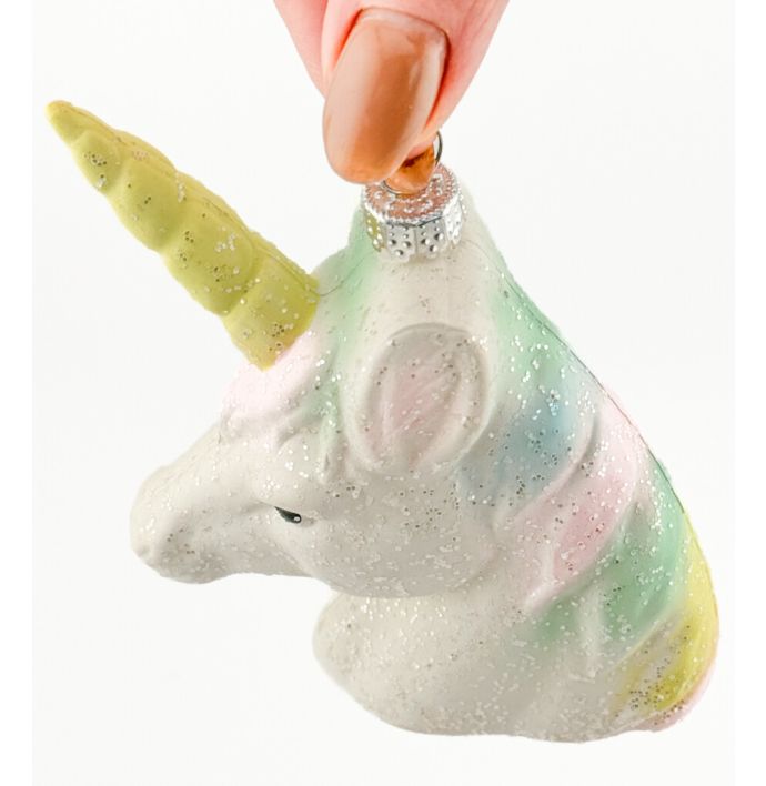 Kerstbal Hanger Unicorn - Pastel