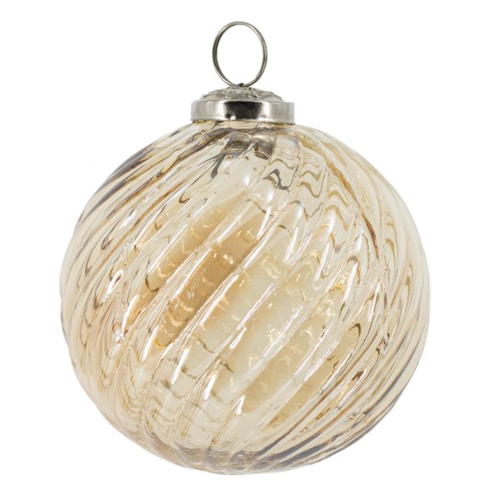 Kerstbal 10cm oranje