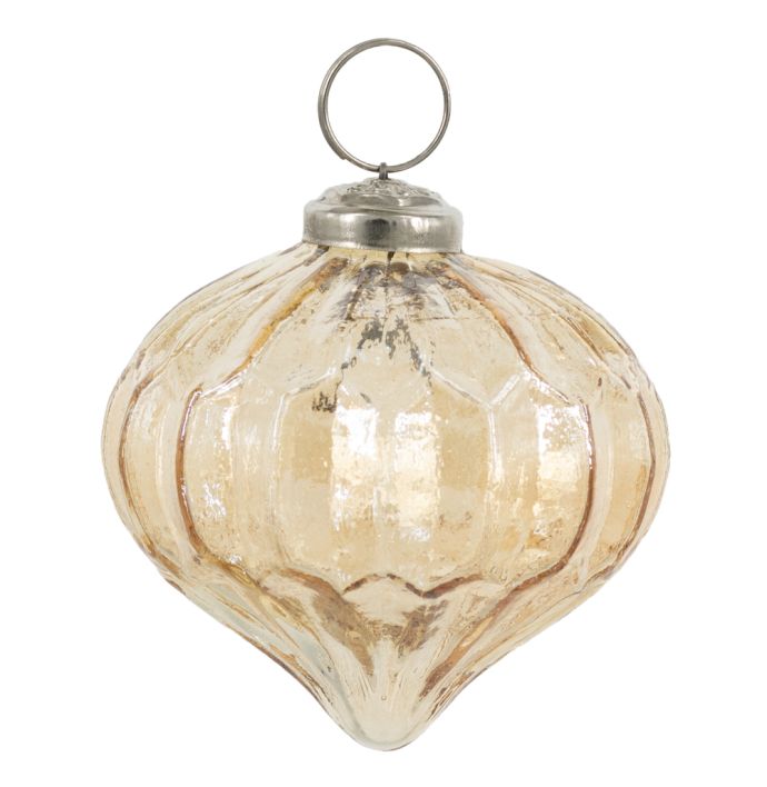 Kerstbal 7,5cm oranje