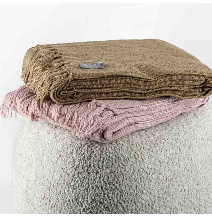 Plaid Cosy Old Pink Wb 130x160cm