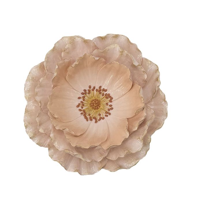 Wanddecoratie bloem Scarlet L roze