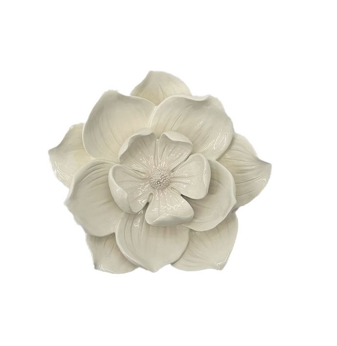 Wanddecoratie bloem Salvia beige