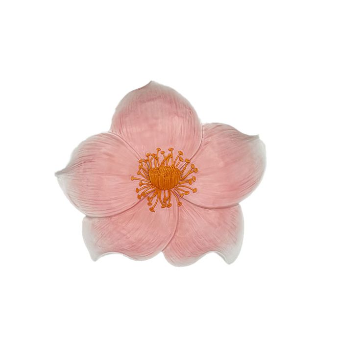 Wanddecoratie bloem Zalea roze