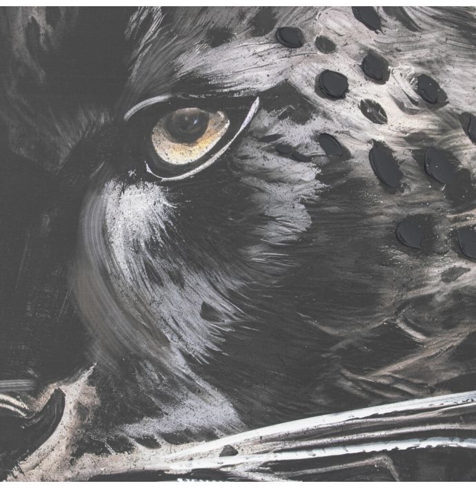 Schilderij panter 80x120cm