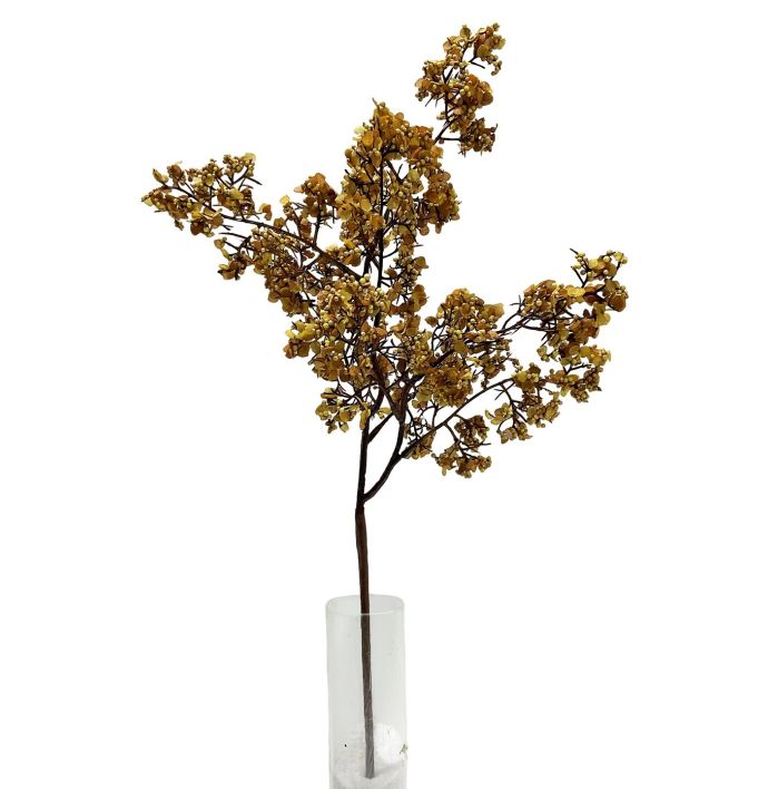 Kunsttak besjes 45cm geel