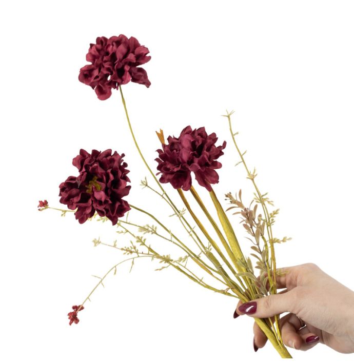Veldboeket melaleuca 74cm burgundy