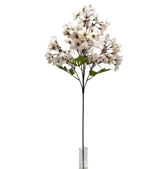 Kunstbloem Japanse krabappel 83cm off-white