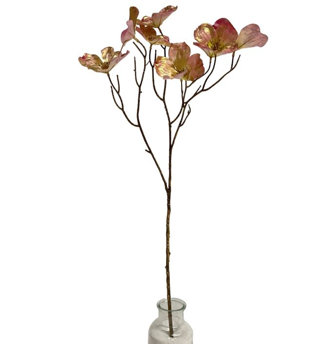 Kunsttak kornoelje glitter 74cm rood